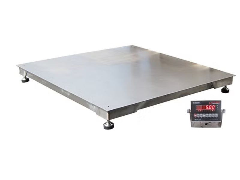 Optima Scale OP-916-SS Sainless Steel Heavy Duty Floor Scales For Industrial Weighing - Northline Scale
