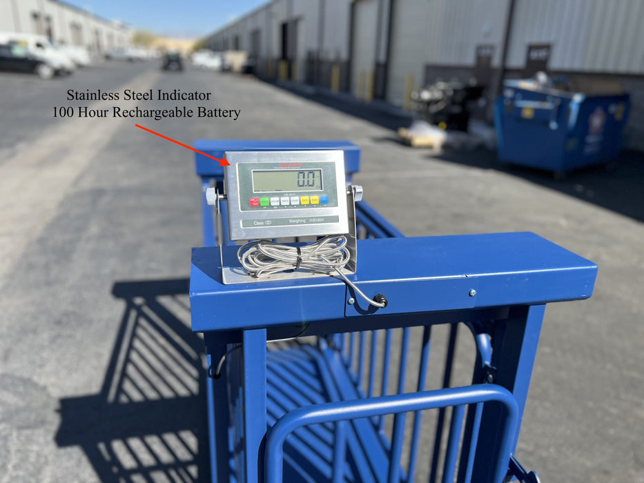 US-BC7120HD Big Blue Livestock Scale For Livestock Weighing - Northline Scale