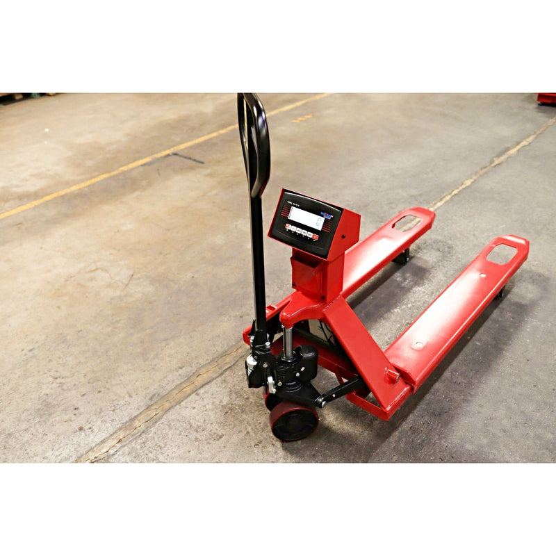 SL-5000-E Industrial Warehouse Pallet Jack With Built in Scale, 5000 lb x 1lb Capacity
