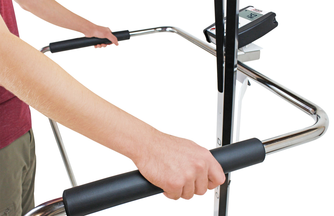Detecto 6856MHR Bariatric Digital Waist-High Stand-On Scale with Mechanical Height Rod