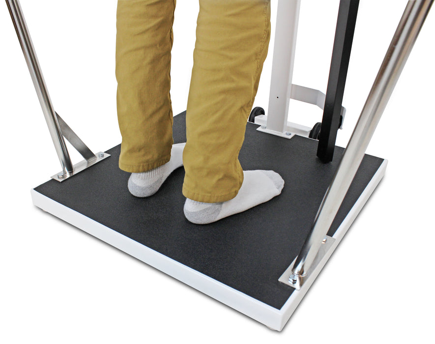 Detecto 6856MHR Bariatric Digital Waist-High Stand-On Scale with Mechanical Height Rod
