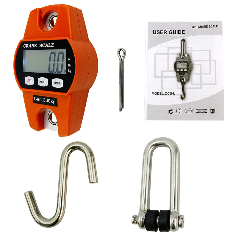 SellEton SL-931 Portable Hanging Scale, 600 lb × 0.2 lb