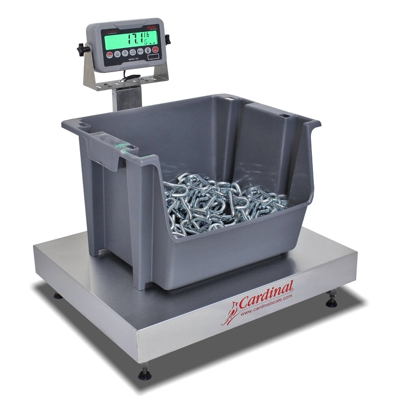 Detecto EB-185 Series Stainless Steel Bench Scale with Rival Weight Indicator