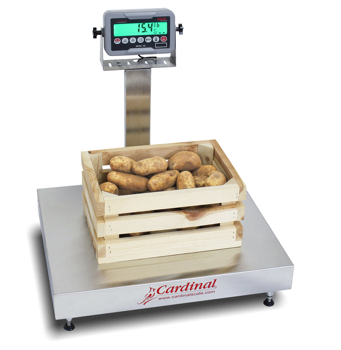 Detecto EB-185 Series Stainless Steel Bench Scale with Rival Weight Indicator