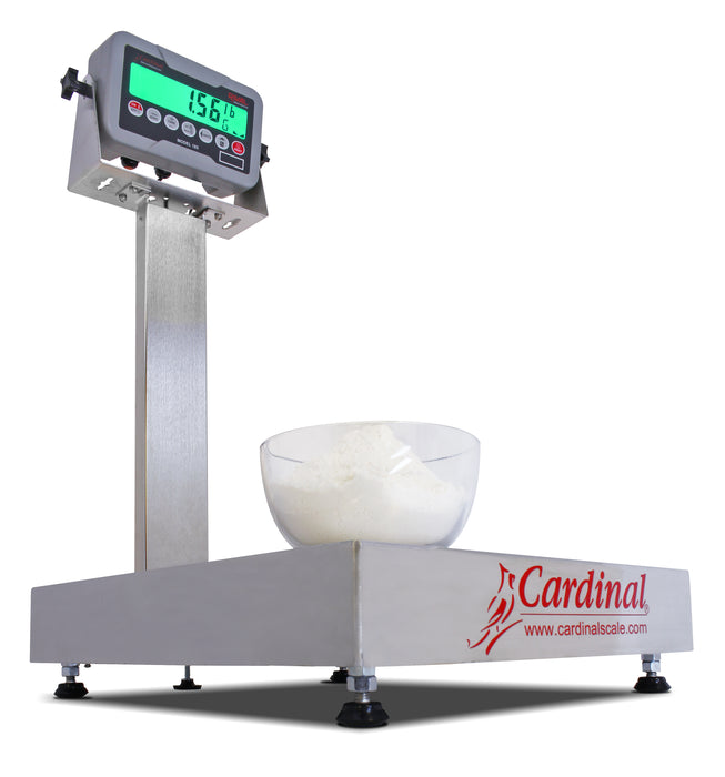 Detecto EB-185 Series Stainless Steel Bench Scale with Rival Weight Indicator