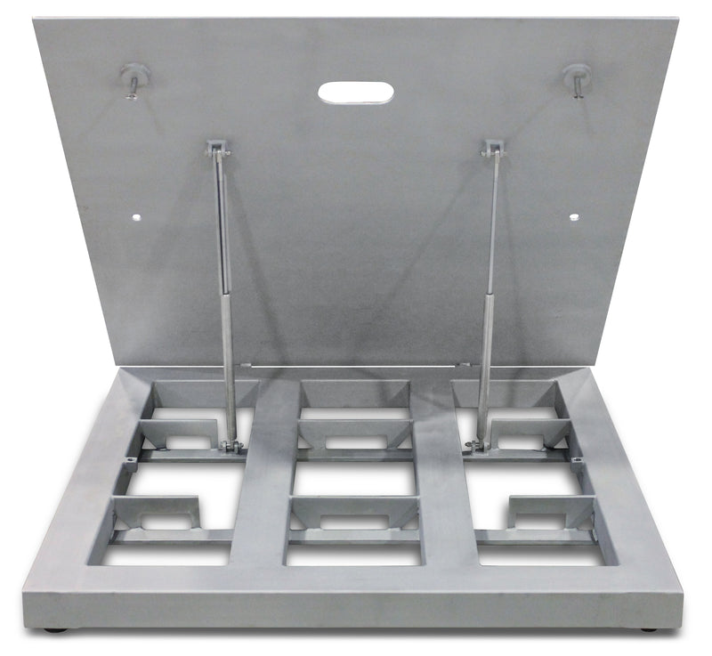 Electronic Floor Scales with Gas-Assisted Lift Decks