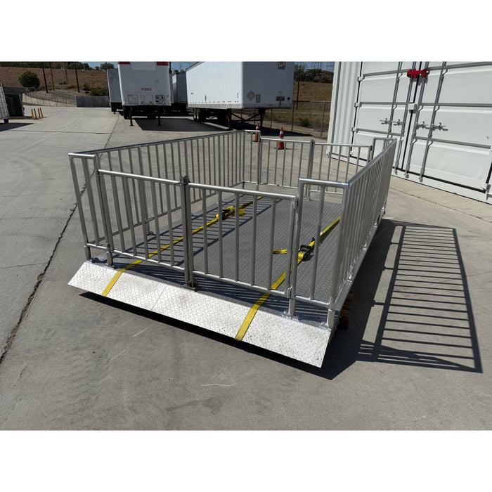 SellEton SL-930-10’x7’ ( 120” x 84” ) platform Cage system Portable Livestock Animal Weighing Scale