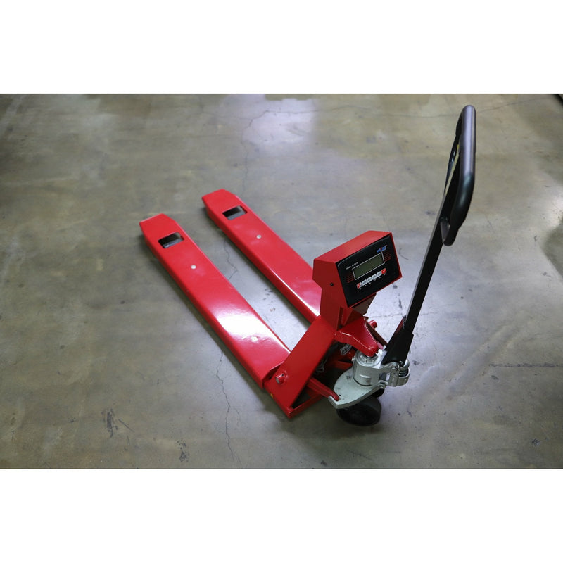 SL-5000-E-Narrow Pallet Jack With Built in Scale for European Pallets or Smaller Pallets