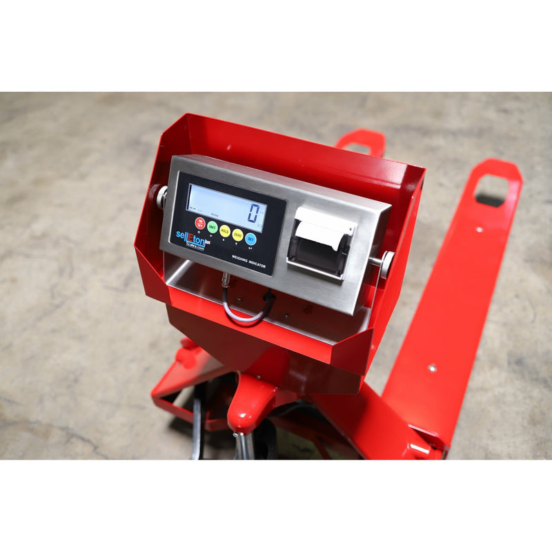 SL-5000-PJP Pallet Jack WITH Built-in Scale with AND Printer l 5000 lb Capacity