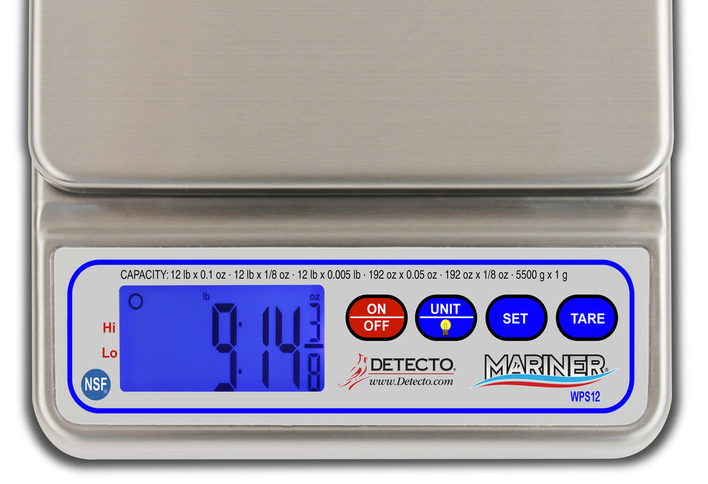 Detecto Mariner WPS12 IP67 Submersible Portion Control Scale
