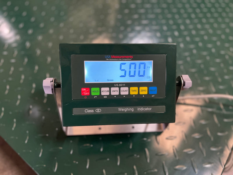 USA Measurements US-MR4848 4 × 4 ft Floor Scale with Two Ramps, NTEP, 5,000 lb × 1 lb
