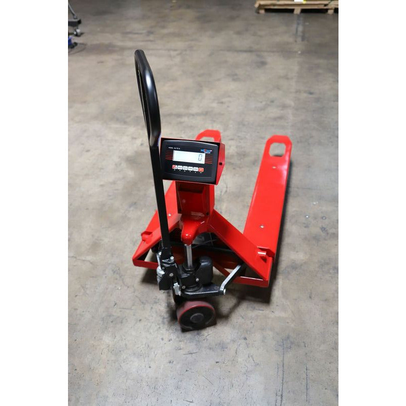SL-5000-E Industrial Warehouse Pallet Jack With Built in Scale, 5000 lb x 1lb Capacity
