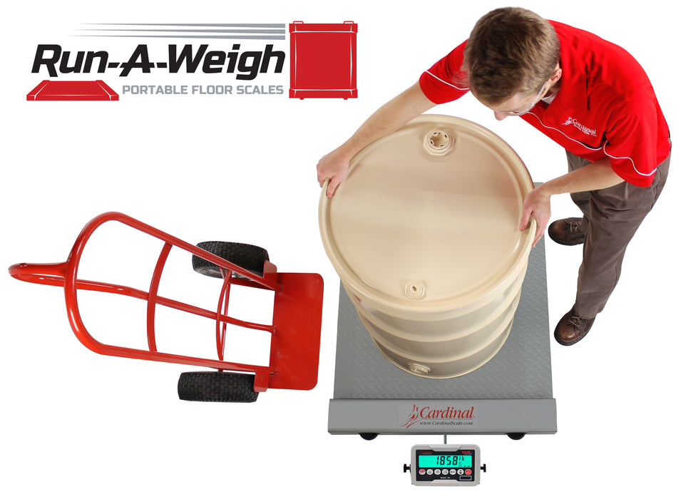 Detecto Run-a-Weigh Portable Floor Scale