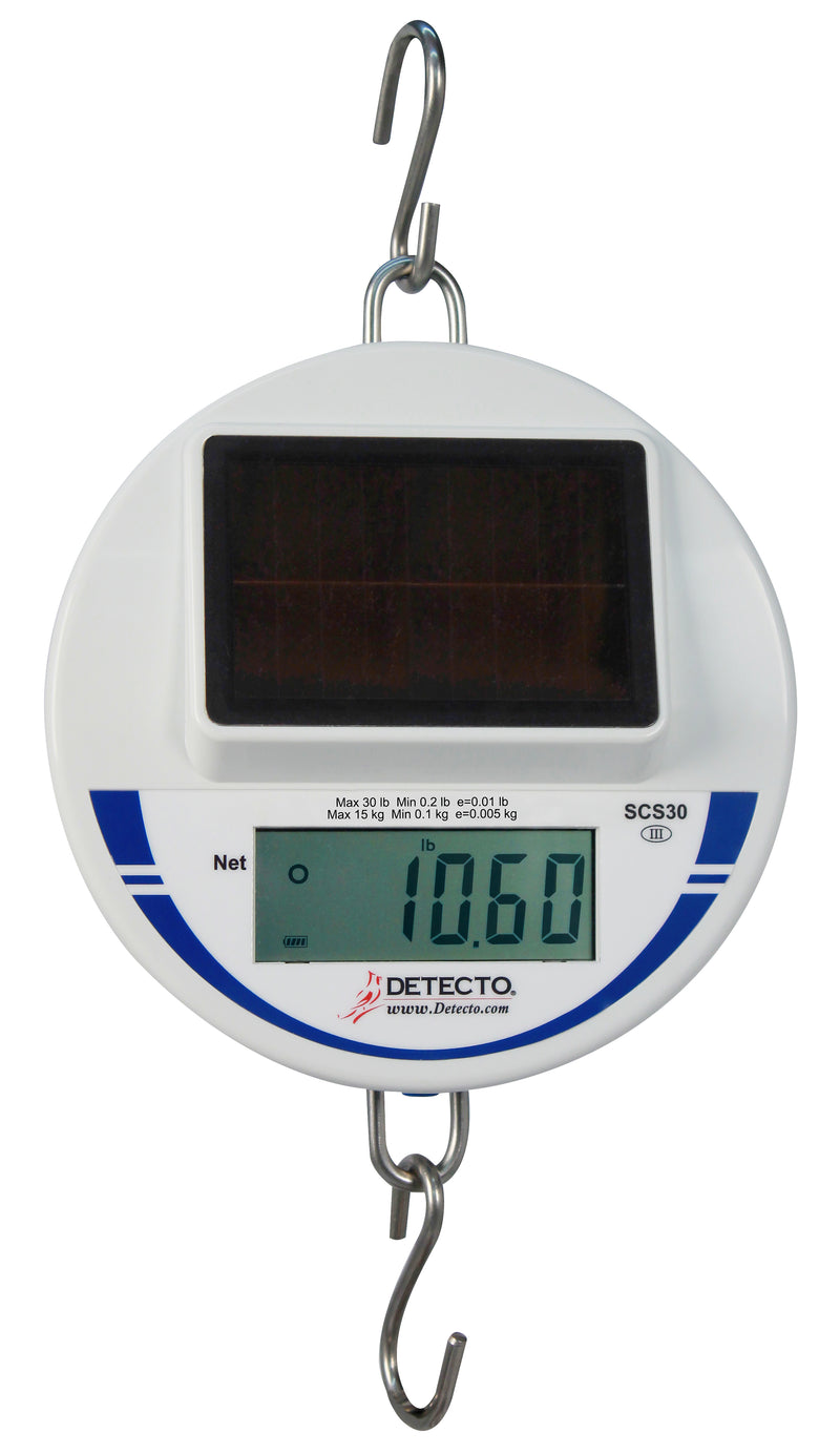 Detecto SCS30 Solar Hanging Scale