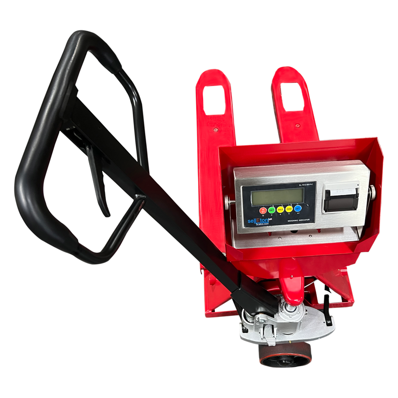 SL-5000-E-Narrow Pallet Jack With Built in Scale for European Pallets or Smaller Pallets