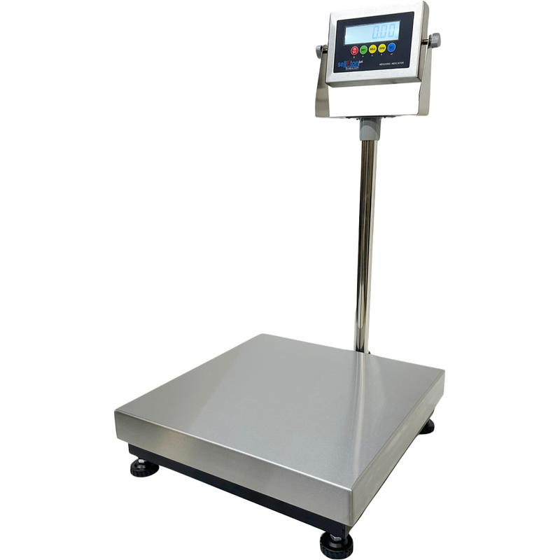 SellEton SL-916 Portable Stainless Bench Scale, 18 × 18 in, 600 lb × 0.05 lb