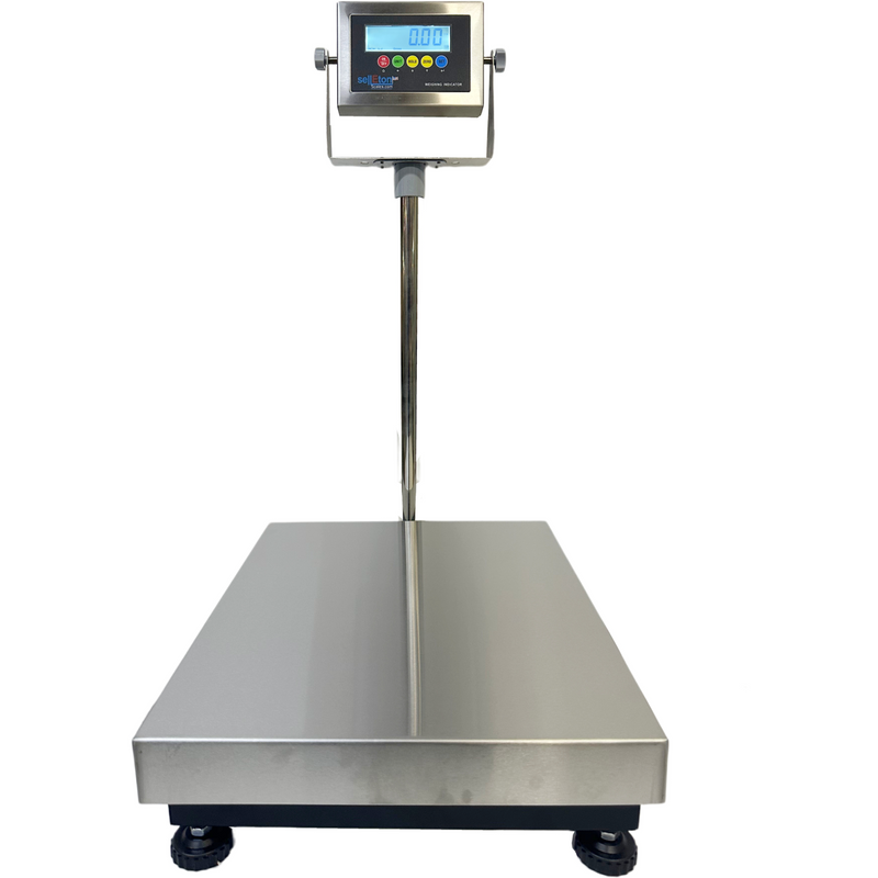 SellEton SL-916 Stainless Bench Scale, 20 × 16 in, 600 lb × 0.05 lb