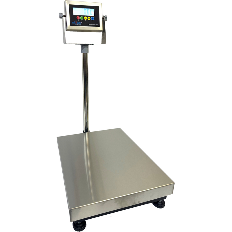 SellEton SL-916 Stainless Bench Scale, 20 × 16 in, 600 lb × 0.05 lb