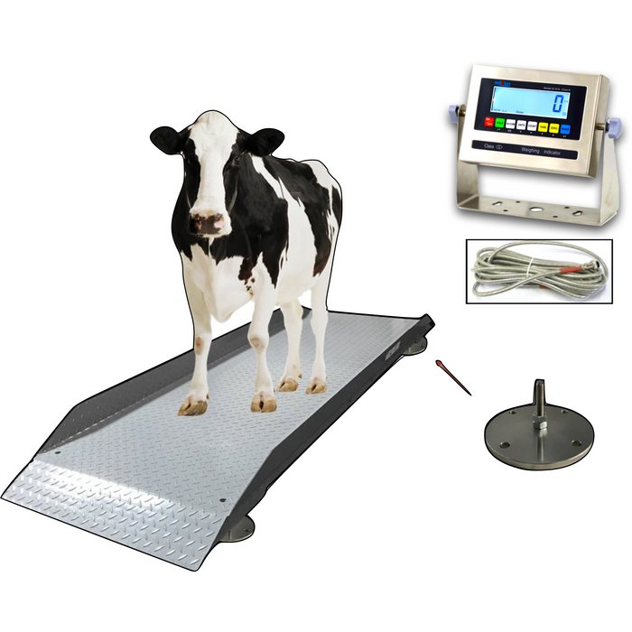 SellEton SL-929 Livestock & Cattle Alleyway Scale for horses, cows, pigs, and more up to 5000 lbs