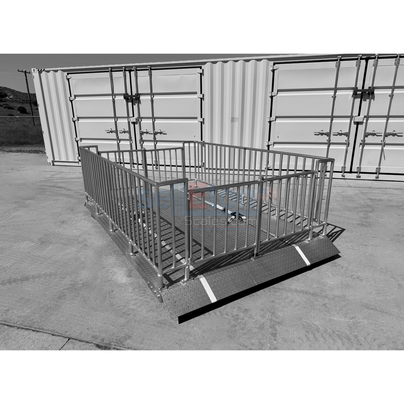 SL-930-10’x7’ ( 120” x 84” ) platform Cage system Portable Group Livestock Animal Weighing Scale
