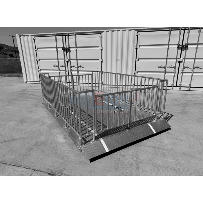 SellEton SL-930-10’x7’ ( 120” x 84” ) platform Cage system Portable Livestock Animal Weighing Scale