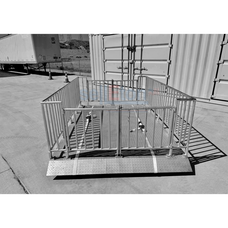 SL-930-10’x7’ ( 120” x 84” ) platform Cage system Portable Group Livestock Animal Weighing Scale