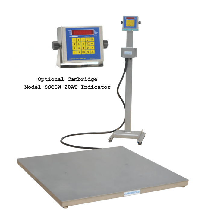 Cambridge Scale Works  Model SS660-OB & SS660-R Series Stainless Steel Low Profile Floor Bases