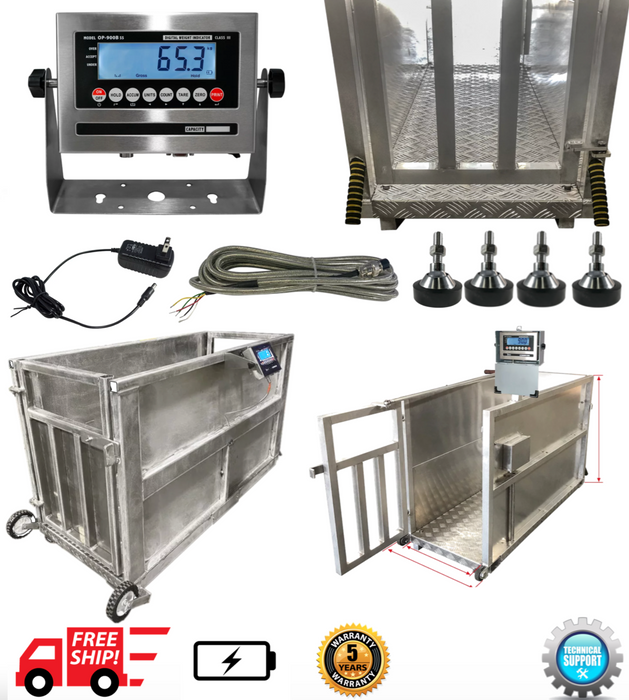 OP-930-LT Aluminum Portable Livestock Scale (USA Made)