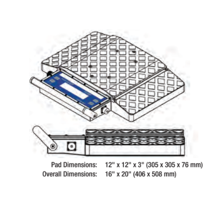 Intercomp PT300™ 2, 4, Or 6 Pad System (Scales, Case, HH60 Indicator and Charging Cable)