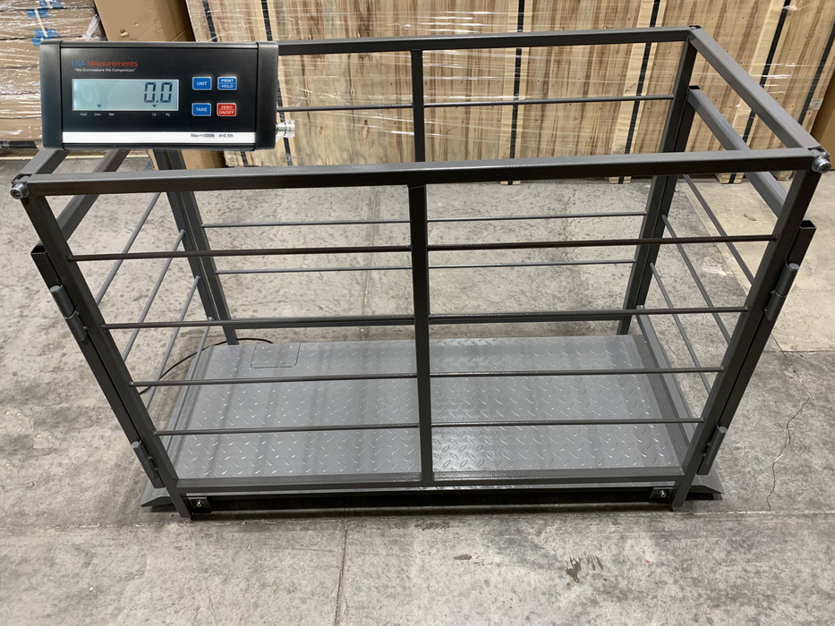 US-LS5520C Livestock Pro Animal Scale & Cage For Livestock Weighing