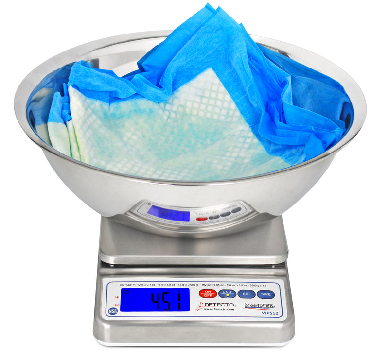 Detecto WPS12UT Digital Scale with Utility Bowl