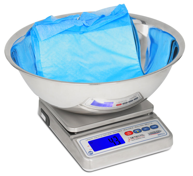 Detecto WPS12UT Digital Scale with Utility Bowl