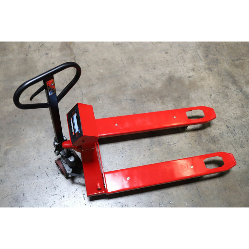 SL-5000-E Industrial Warehouse Pallet Jack With Built in Scale, 5000 lb x 1lb Capacity