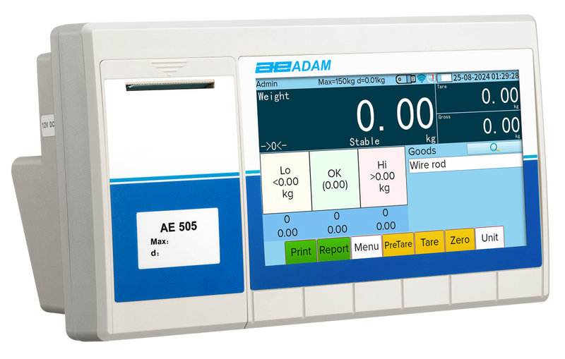 Adam Equipment AE 505 Touch-Screen Label Printing Indicators