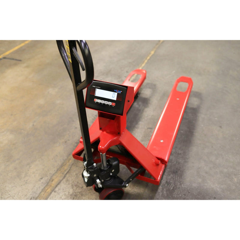 SL-5000-E Industrial Warehouse Pallet Jack With Built in Scale, 5000 lb x 1lb Capacity