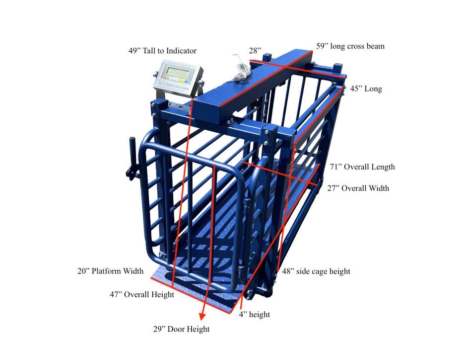 US-BC7120 Big Blue Livestock Scale For Livestock Weighing - Northline Scale
